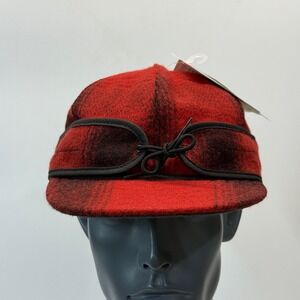 Stormy Kromer Original Cap 7 1/4 Red Buffalo Plaid Wool Insulated Trapper Hat